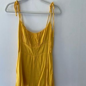 Yellow super cute urban outfitters romper with adjustable straps